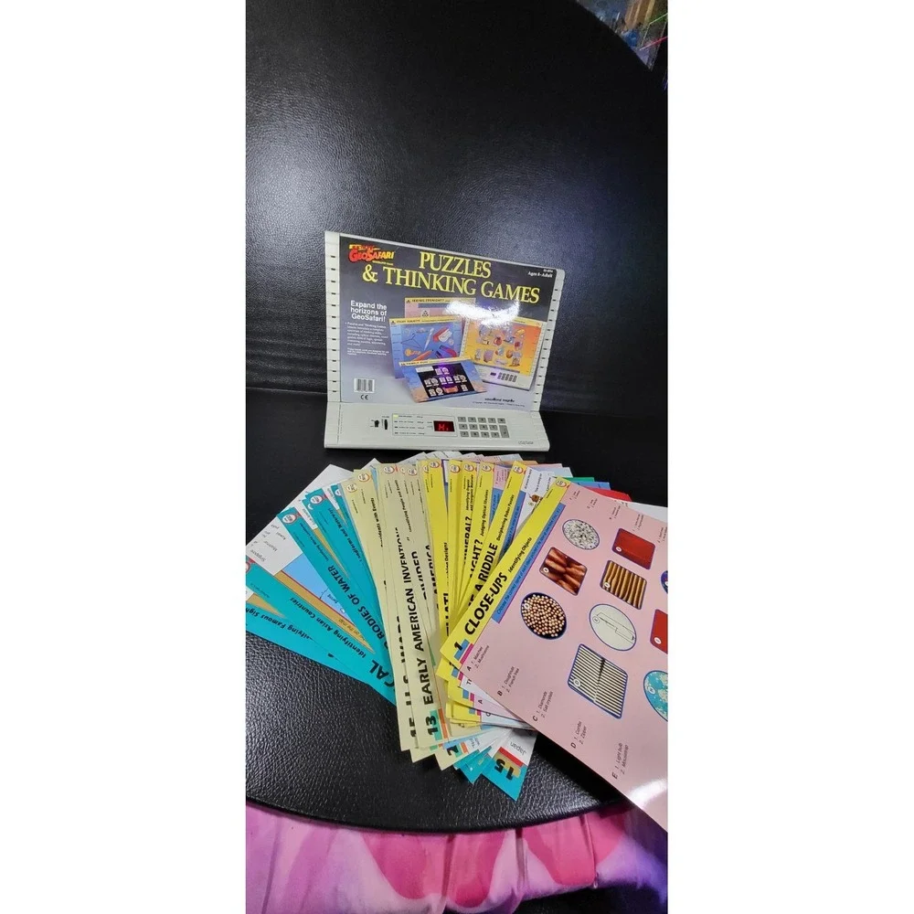 RARE Vintage GeoSafari EI-8700 Electronic Learning Game - Working 27 Cards READ*